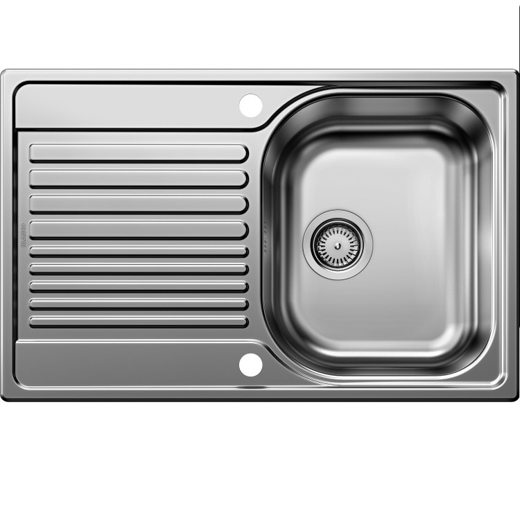 ONLY OPENED - Single Bowl Inset Chrome Stainless Steel Kitchen Sink - Blanco Tipo 45-S Compact