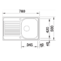 ONLY OPENED - Single Bowl Inset Chrome Stainless Steel Kitchen Sink - Blanco Tipo 45-S Compact