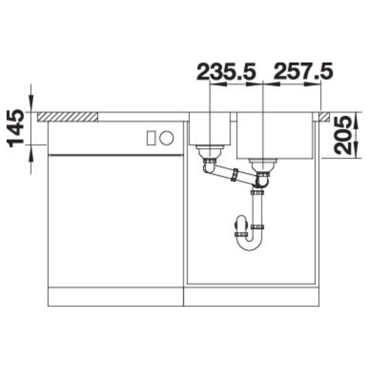 Blanco Lemis 6 S-IF 1.5 Bowl Inset Stainless Steel Kitchen Sink