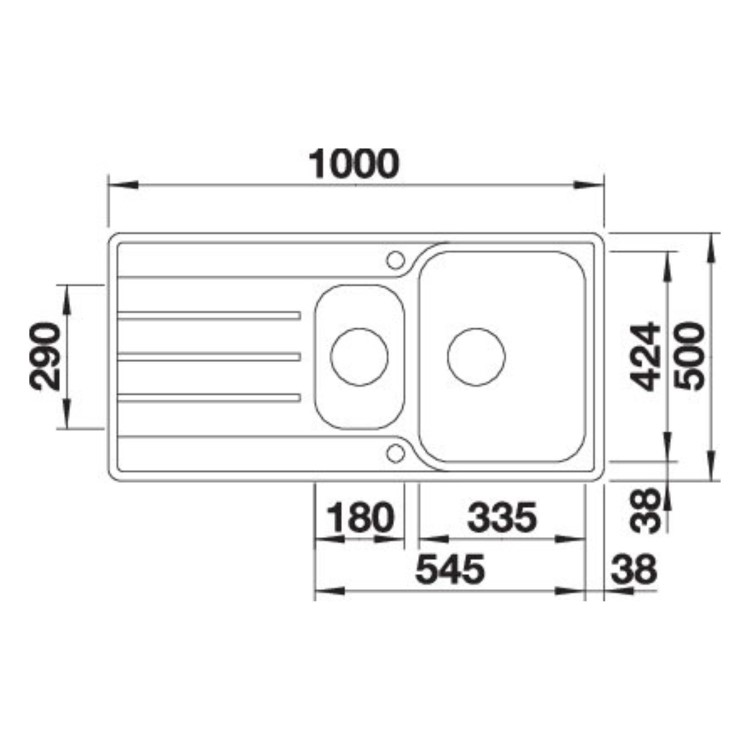 Blanco Lemis 6 S-IF 1.5 Bowl Inset Stainless Steel Kitchen Sink