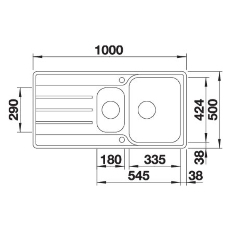 Blanco Lemis XL 6 S-IF Single Bowl Inset Stainless Steel Kitchen Sink