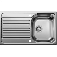 Single Bowl Inset Chrome Stainless Steel Kitchen Sink - Blanco Tipo 45-S