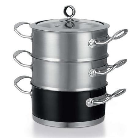 Morphy Richards 46380 3 Tier Steamer 18cm - Black