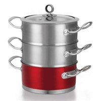 Morphy Richards 46381 3 Tier Steamer 18cm - Red