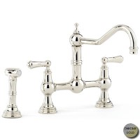 Perrin and Rowe 4756CPIG Three hole Mixer Tap with Lever Handles