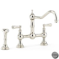 Perrin And Rowe 4756CP Provence 2 Hole Mixer Tap with Rinse