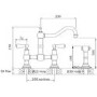 Perrin and Rowe 4756PF Provence 2 Hole Mixer Tap with Rinse