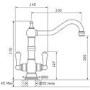 Perrin and Rowe 4761IGNI Picardie Country Style Monobloc Mixer Tap