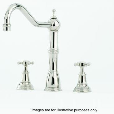 Perrin and Rowe 4770CP Country Collection Alsace Three Hole Mixer Tap