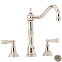 Perrin and Rowe 4771NIIG Alsace Country Style 3 Hole Mixer Tap in Nickel