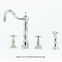 Perrin and Rowe 4775CP Alsace Country Style 3 Hole Mixer Tap w/ Rinse Chrome/Chrome Handles