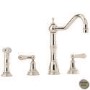 Perrin and Rowe 4776CPIG Alsace Country Style 3 Hole Mixer Tap with Rinse in Chrome