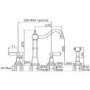 Perrin and Rowe 4776PFIG Alsace Country Style 3 Hole Mixer Tap with Rinse in Pewter