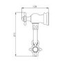 Perrin and Rowe 4798CP Pot Filler Tap with Crosshead Handles in Chrome