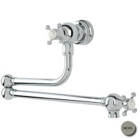 Perrin and Rowe 4798NI Pot Filler Tap with Crosshead Handles in Nickel