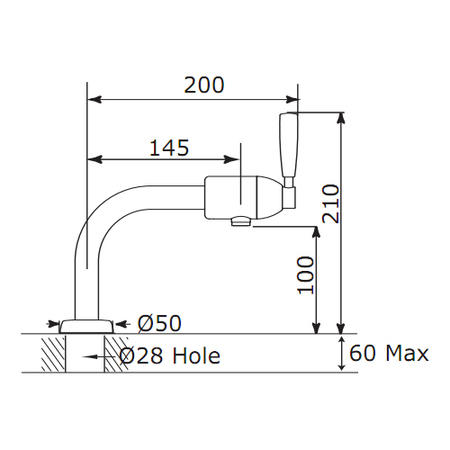 Perrin And Rowe 4832PF Cirrus Contemporary Bibcock Taps