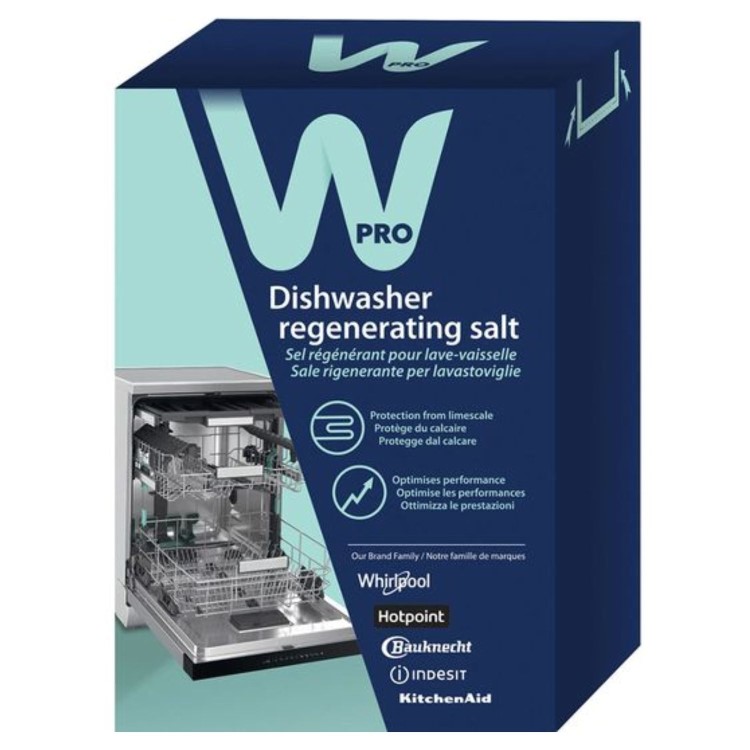 Wpro Universal Dishwasher Regenerating Salt 1kg 