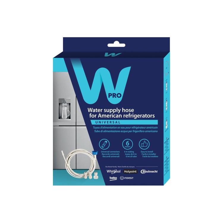 Wpro Universal Water Supply Hose for American Style Fridge Freezers