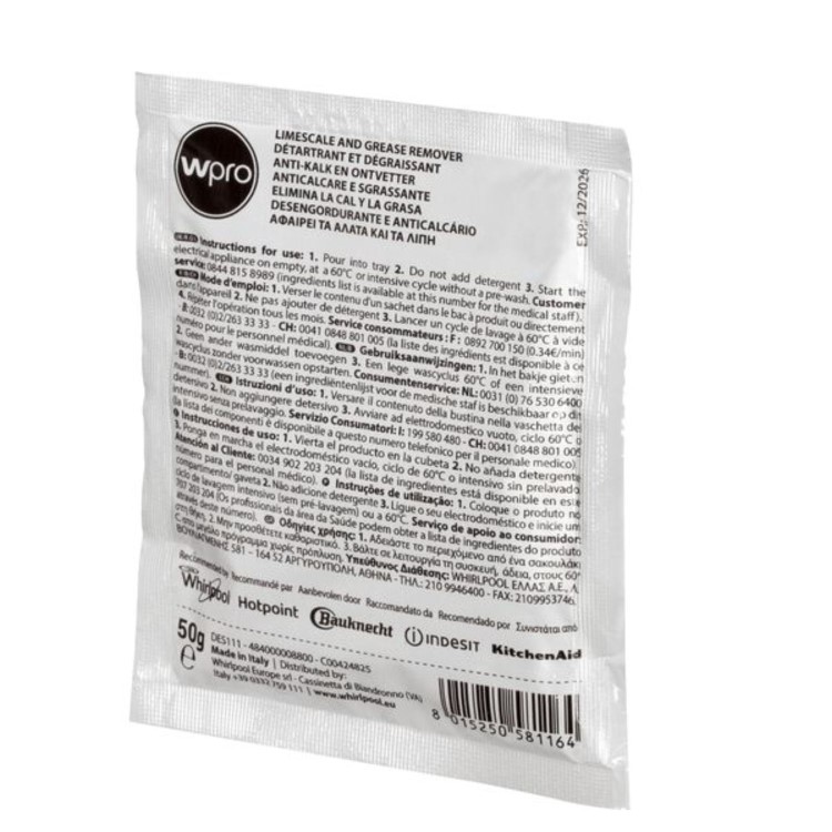 Wpro Universal Limescale & Detergent Remover