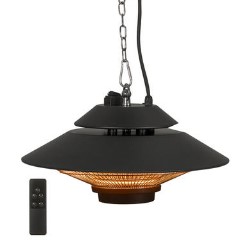 GRADE A1 - electriQ Ceiling Hanging Electric Infrared Patio Heater with Remote Control