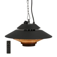 electriQ Ceiling Hanging Electric Infrared Patio Heater with Remote Control