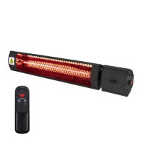 Refurbished electriQ Outdoor Electric TILTING Wall Mounted Patio Heater with Remote Control 2kW