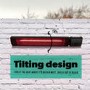 Refurbished electriQ Outdoor Electric TILTING Wall Mounted Patio Heater with Remote Control 2kW