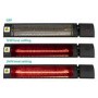 Refurbished electriQ Outdoor Electric TILTING Wall Mounted Patio Heater with Remote Control 2kW