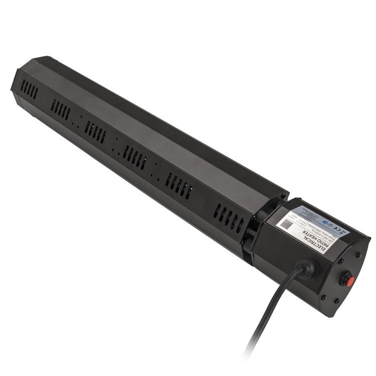 Refurbished electriQ Outdoor Electric TILTING Wall Mounted Patio Heater with Remote Control 2kW