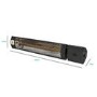 Refurbished electriQ Outdoor Electric TILTING Wall Mounted Patio Heater with Remote Control 2kW