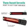 Refurbished electriQ Outdoor Electric TILTING Wall Mounted Patio Heater with Remote Control 2kW