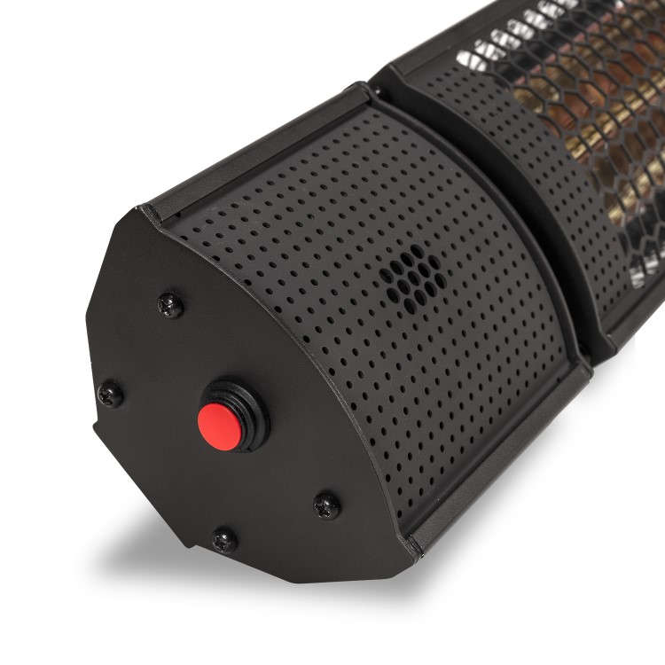Refurbished electriQ Outdoor Electric TILTING Wall Mounted Patio Heater with Remote Control 2kW