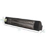 Refurbished electriQ 48595 Wall Mounted Electric Patio Heater - 2kW in Black  