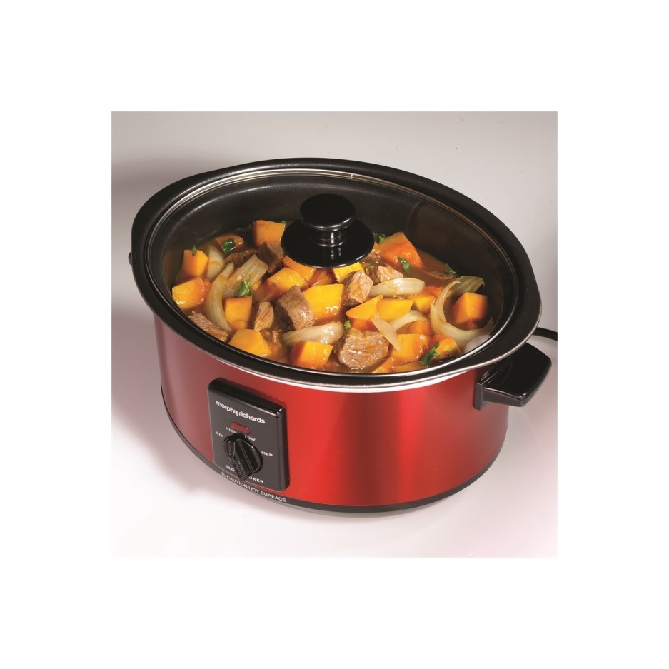 Morphy Richards 48702 3.5L Sear and Stew Slow Cooker Red Appliances Direct