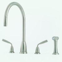 Perrin and Rowe 4876PF Contemporary Collection Titan Three Hole Mixer Tap With C Spout With Rinse Option