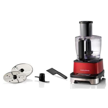 Morphy Richards 48911 Accents Induction Food Processor Red 800w