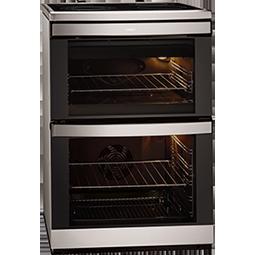 GRADE A1 - As new but box opened - AEG 49002V-MN 60cm Double Oven Electric Cooker With Ceramic Hob Stainless Steel