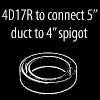 Elica 4D17R 100mm -125mm Adapter