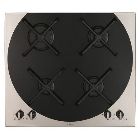 CDA 4Q4SS Q-style 59cm Four Burner Gas Hob Stainless Steel