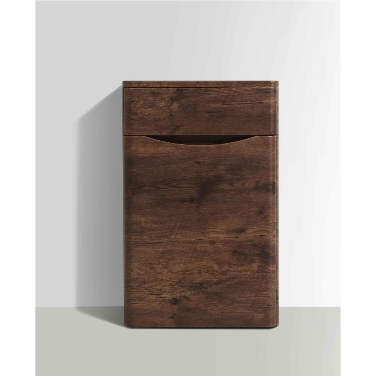 Walnut Back to Wall WC Toilet Unit - Without Toilet - W500 x D200mm