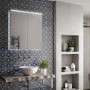 Double Door Mirrored Bathroom Cabinet with lights 800 x 700mm -hib. Ether 80