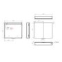 Double Door Mirrored Bathroom Cabinet with lights 800 x 700mm -hib. Ether 80