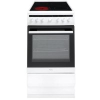 GRADE A2 - Amica 508CE2MSW 50cm Single Fan Oven Electric Cooker With Ceramic Hob - White