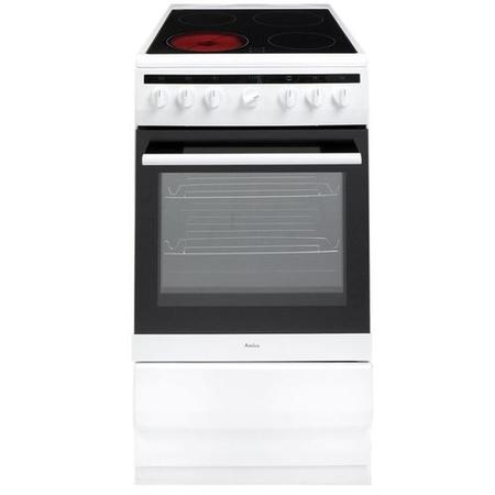 GRADE A2 - Amica 508CE2MSW 50cm Single Fan Oven Electric Cooker With Ceramic Hob - White