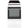 GRADE A2 - Amica 508CE2MSW 50cm Single Fan Oven Electric Cooker With Ceramic Hob - White