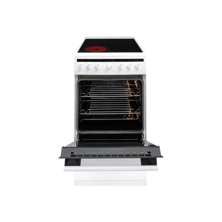 GRADE A2 - Amica 508CE2MSW 50cm Single Fan Oven Electric Cooker With Ceramic Hob - White