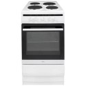 508EE1W Amica 50cm Electric Cooker With Solid Plate Hob - White