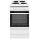 Amica 50cm Electric Cooker With Solid Plate Hob - White