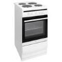 Amica 50cm Electric Cooker With Solid Plate Hob - White