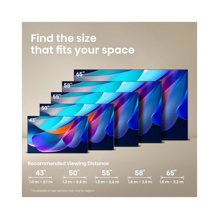 Hisense 50A6STUK 50 Inch 4K Ultra HD Smart TV – HDR Freely Dolby Vision & Dolby Atmos